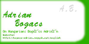 adrian bogacs business card